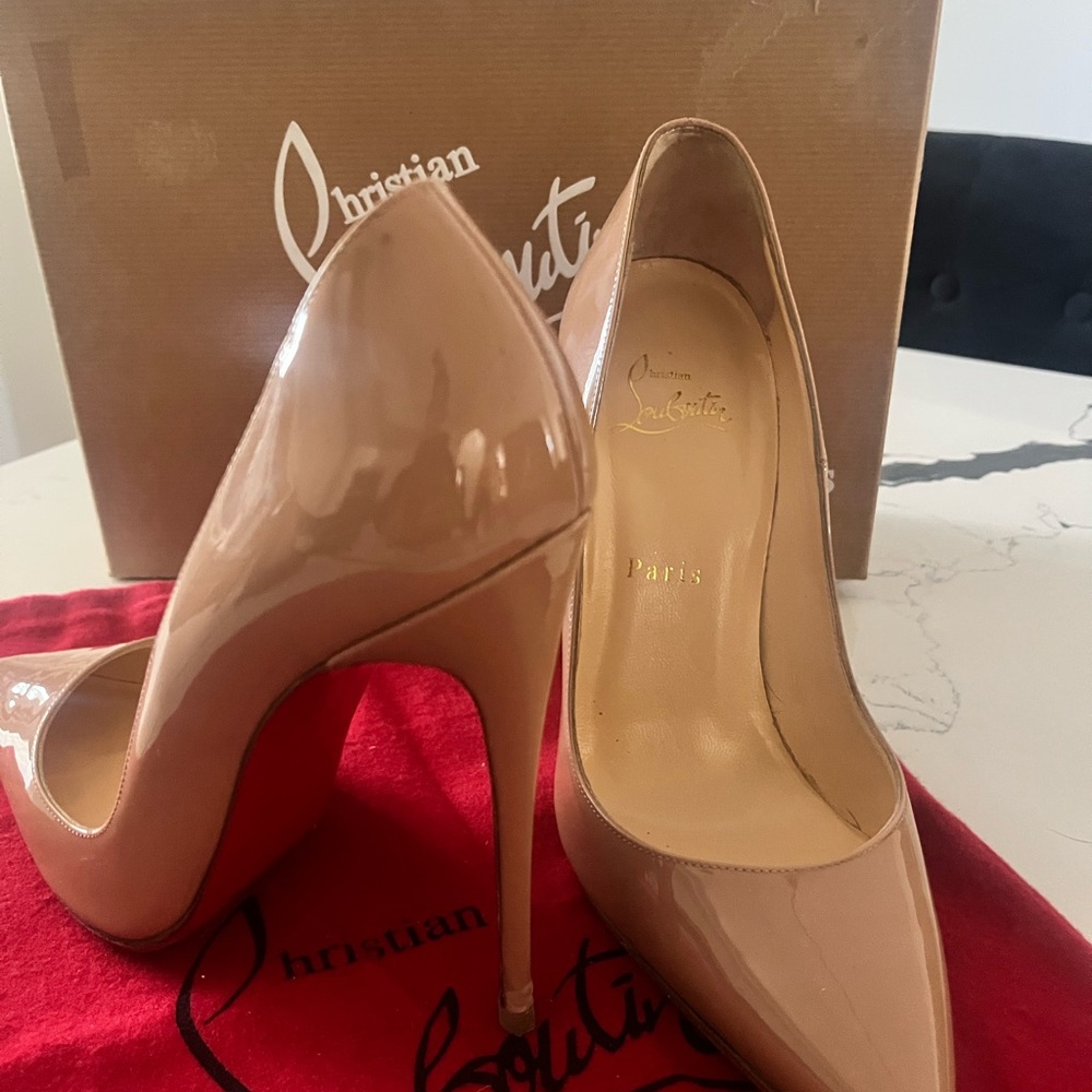 Christian Louboutin Nude Patent Heels
